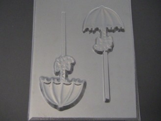 4207 Umbrella with Bow Chocolate Candy Lollipop Mold